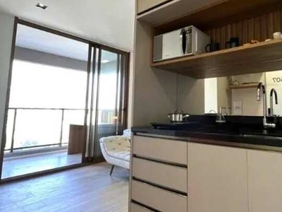 Loft mobiliado para aluguel e venda tem 26 metros quadrados com 1 quarto