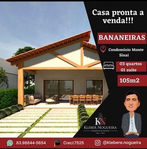 Vende-se casa em Condomínio fechado em Bananeiras