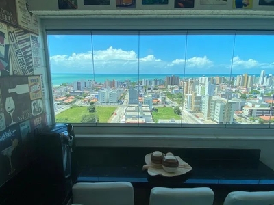 Apartamento com belíssima vista para o mar em andar alto com 82m2 sendo 03 quartos