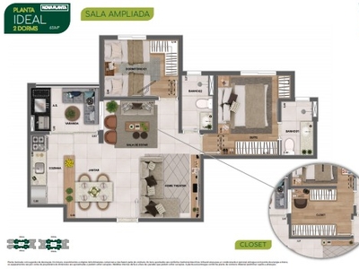 Apartamento em Parque Industrial, São José dos Campos/SP de 0m² 3 quartos à venda por R$ 523.972,00