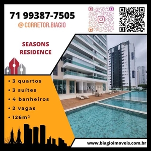 Apartamento para venda tem 126 metros quadrados com 3 quartos em Pituba - Salvador - BA
