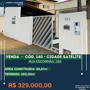 Casa em Cidade Satélite, Boa Vista/RR de 69m² 2 quartos à venda por R$ 328.000,00