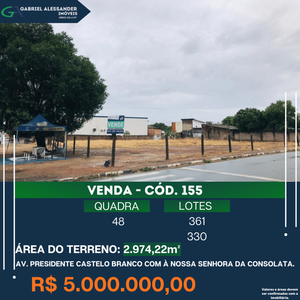 Terreno em São Vicente, Boa Vista/RR de 10m² à venda por R$ 4.998.000,00