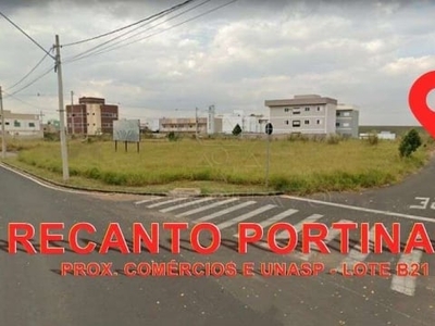 Promoção relâmpago: terreno de 250 m² no recanto portinari, próximo do unasp