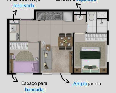 APARTAMENTO 35M², 2 DORMITÓRIOS SEM VAGA DE GARAGEM A VENDA - PARADA INGLESA - ZONA NORTE