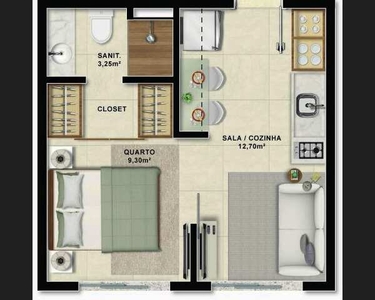 Apartamento para Venda em Salvador, Ondina, 1 dormitório, 1 suíte, 1 banheiro