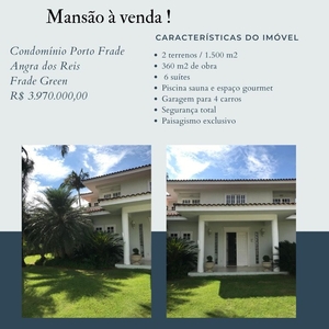 Casa em Frade (Cunhambebe), Angra dos Reis/RJ de 360m² 6 quartos à venda por R$ 3.789.000,00