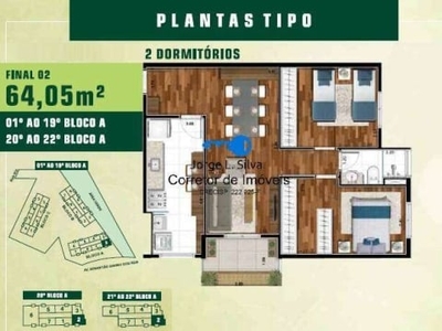 Apartamento 2 dormitórios 1 suíte 1 vaga venda e locação em barueri !