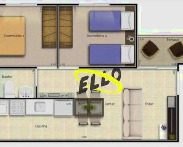 Apartamento com 2 dormitórios, 45 m² - venda por R$ 170.000,00 ou aluguel por R$ 1.100,01