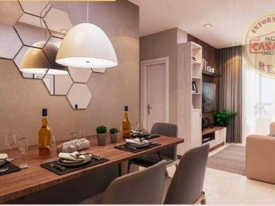 Apartamento com 2 dormitórios à venda, 60 m² por r$ 399.000,00 - boqueirão - praia grande/sp