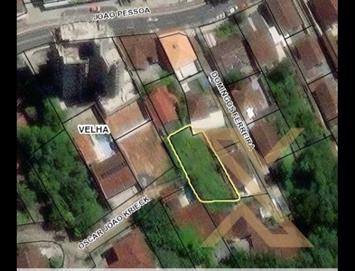 Terreno no Bairro Velha em Blumenau com 447.2 m²