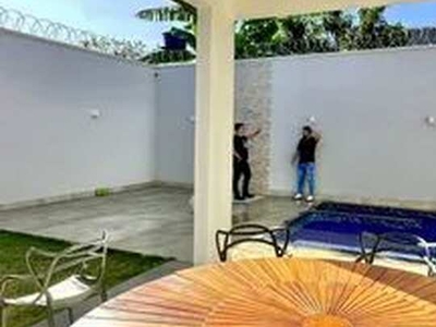 Aluguel-casa térrea de alto padrão em Aparecida de Goiânia com piscina aquecida totalmente