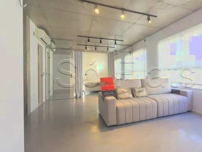 Flat Maxhaus Itaim disponível para locação com 1 dormitório e 1 vaga na Vila Olímpia