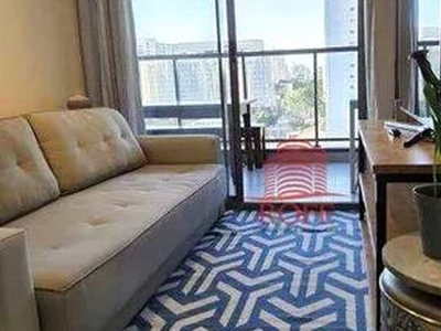 Apartamento com 1 dormitório para alugar, 41 m² por R$ 5.500,00/mês - Brooklin - São Paulo