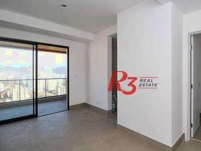 Apartamento com 1 dormitório para alugar, 54 m² por R$ 4.800,00/mês - Boqueirão - Santos/S
