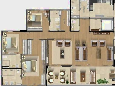 Apartamento com 3 dormitórios à venda, 211,82m² - Jardim das Nações - Taubaté/SP