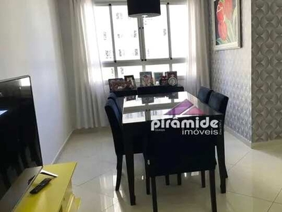 Apartamento com 3 dormitórios para alugar, 75 m² por R$ 3.646,00/mês - Jardim das Colinas