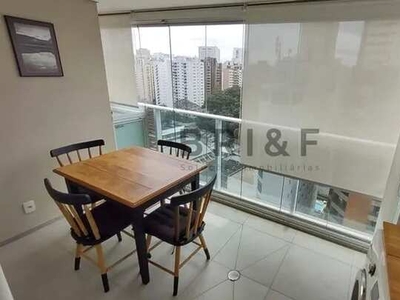 Apartamento para locação 1 dormitório , 1 vaga, varanda, mobiliado 42m² Brooklin