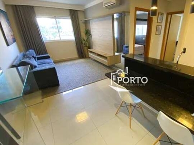 Excelente apartamento mobiliado com 1 dormitório para alugar, 46 m² - São Dimas - Piracica