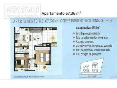 Apartamento com 2 quartos à venda no bairro Parque das Nações, 67m²