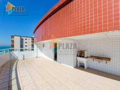 Cobertura para alugar, 189 m² por r$ 5.940,00/mês - ocian - praia grande/sp