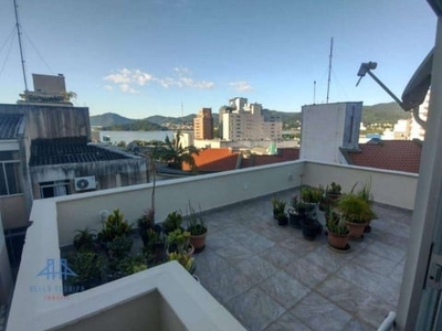Excelente localizaçao cobertura com 3 dormitórios à venda, 147 m² por r$ 590.000 - agronômica - florianópolis/sc