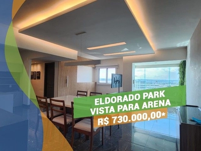 Eldorado Park 2Qts/1St com sala ampliada e vista para Arena Amazônica