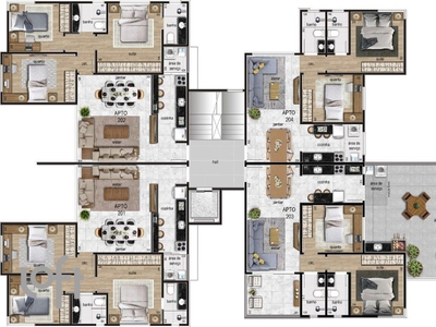 Apartamento à venda em Itapoã com 30 m², 3 quartos, 2 suítes, 2 vagas