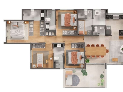 Apartamento à venda em Santa Lúcia com 262 m², 3 quartos, 2 suítes, 2 vagas
