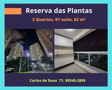 Reserva das Plantas, excelente2 Quartos, 01 suíte, 62 m² vista livre, 01 vaga , no Horto B