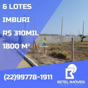 Terreno em Imburi De Campos, São Francisco De Itabapoana/RJ de 10m² à venda por R$ 308.000,00