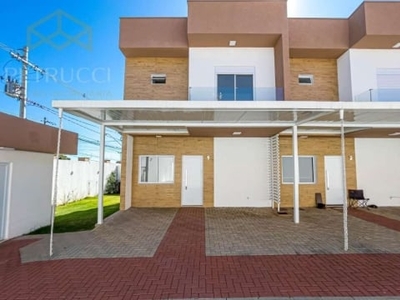 Casa em condomínio fechado com 3 quartos à venda na rua das hortências, 200, chácara primavera, campinas, 120 m2 por r$ 790.000