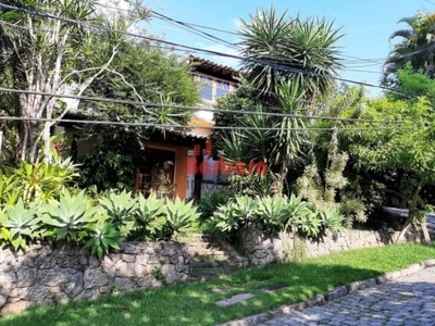 Casa em condomínio fechado com 4 quartos para alugar na estrada monan pequeno, badu, niterói, 290 m2 por r$ 5.500