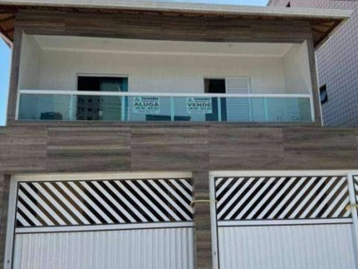 Casa nova mobiliada em condomínio no lado praia com 3 quartos para alugar, 70 m² por r$ 3.000 mês guilhermina praia grande sp