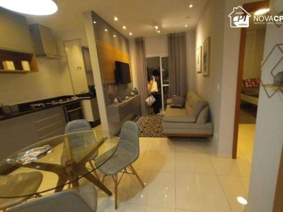 Apartamento com 2 dormitórios à venda, 60 m² por r$ 418.800,00 - boqueirão - praia grande/sp