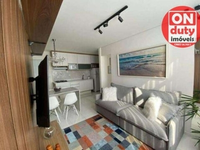 Apartamento com 2 dormitórios à venda, 47 m² por r$ 270.000,00 - catiapoã - são vicente/sp