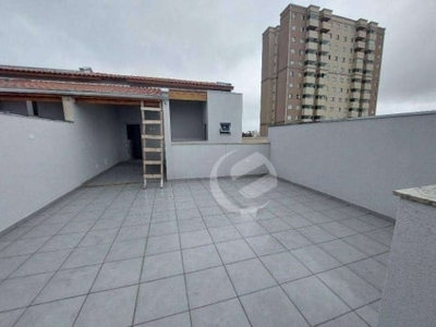 Cobertura com 2 dormitórios à venda, 126 m² por r$ 515.000 - vila humaitá - santo andré/sp