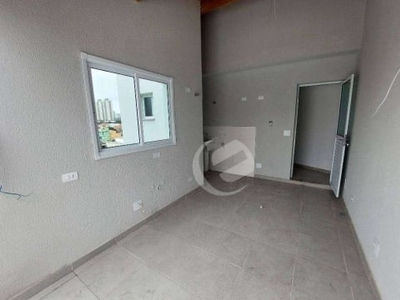 Cobertura com 2 dormitórios à venda, 80 m² por r$ 450.000 - vila pires - santo andré/sp