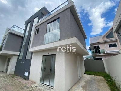 Sobrado com 3 dormitórios à venda, 86 m² por r$ 450.000,00 - alto boqueirão - curitiba/pr