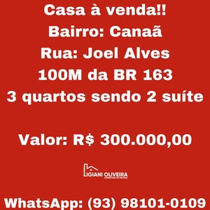 Casa em Canaã, Novo Progresso/PA de 10m² 3 quartos à venda por R$ 299.000,00