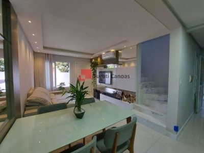 Casa em condomínio fechado com 3 quartos à venda na rua protásio alves, niterói, canoas, 129 m2 por r$ 690.000