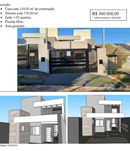 Casa em Jardim Pinheiros II, Maringá/PR de 114m² 3 quartos à venda por R$ 559.000,00