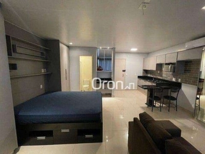 Flat mobiliado com 1 dormitório à venda, 37 m² por r$ 425.000 - setor bueno - goiânia/go