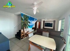 Apartamento com 2 dormitórios para alugar, 100 m² por R$ 5.200,00/mês - Caiçara - Praia Grande/SP