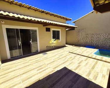 Linda casa com 2 quartos, área gourmet e piscina em Unamar, Tamoios - Cabo Frio - RJ