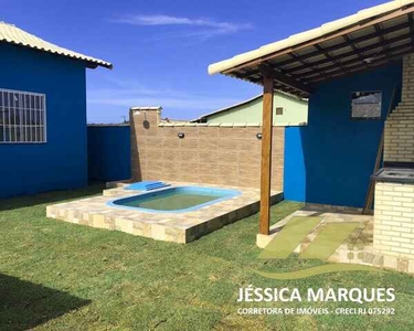 Linda casa com 2 quartos, com piscina e área gourmet em Unamar, Tamoios - Cabo Frio - RJ