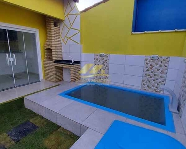 Linda casa modelo com 1 quarto, piscina e churrasqueira em Unamar - Cabo Frio - RJ