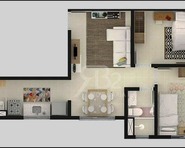 Alto Taquaral - Apartamento com 2 dormitórios à venda, 45 m² por R$ 299.000 - Alto Taquara
