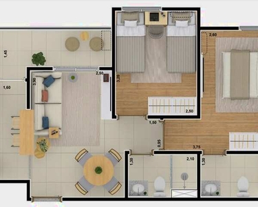 Apartamento à venda 55 m² com 2 quartos, suíte e lazer completo em Jardim Europa - Sorocab