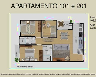 Apartamento com 3 dormitórios à venda com 97.01m² por R$ 299.000,00 no bairro Weissópolis